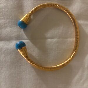 Gold and Blue Women's Bracelet